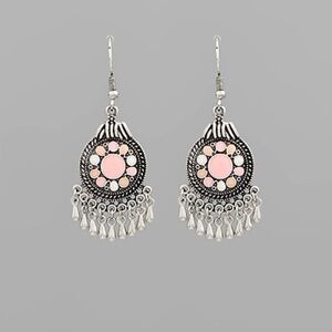 Vintage Style Concho Drop Earrings